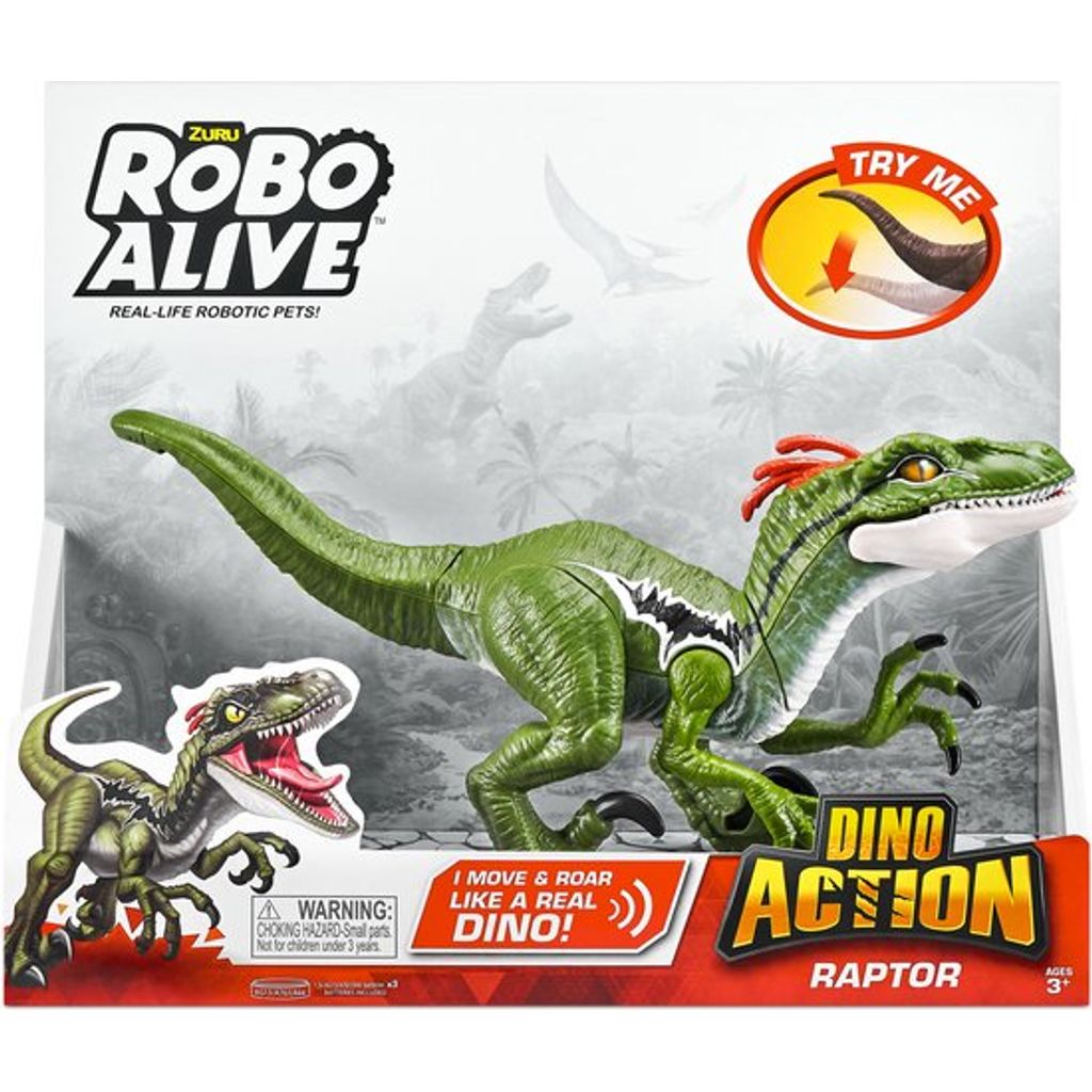 Dinosaurio Velociraptor Robo Alive, Dino Action juego de mesa