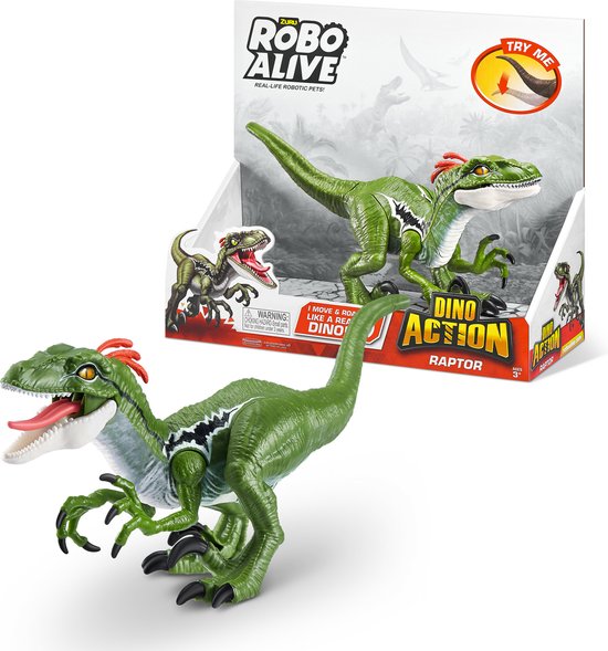 Dinosaurio Velociraptor Robo Alive, Dino Action juego de mesa