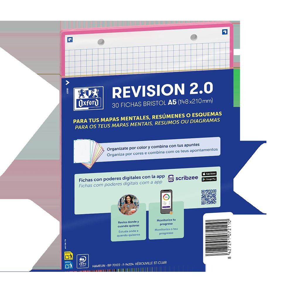 Flashcard Oxford Rosa Pastel A5 librerialamota