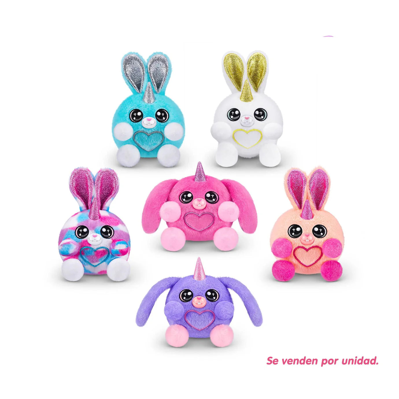 Peluche Rainbocorns conejo Bunnycorn en huevo con cuerno de unicornio, perfumado y con 4 accesorios juego de mesa