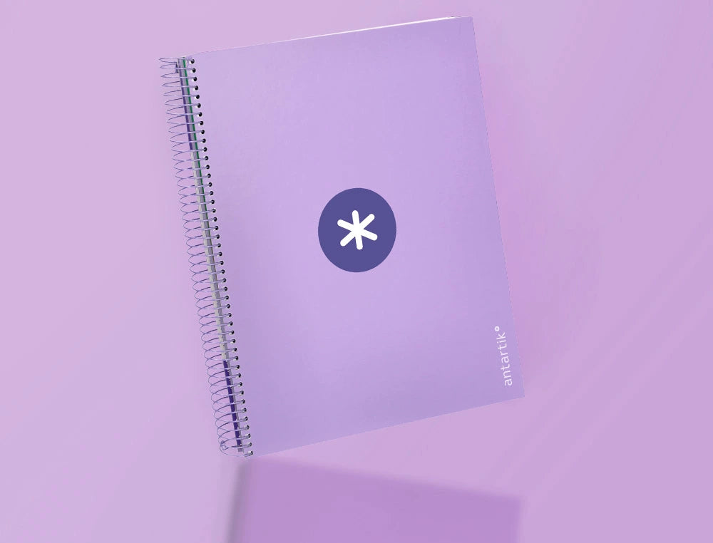 Cuaderno espiral A4 Antartik 5mm Lavanda libreriadavinci