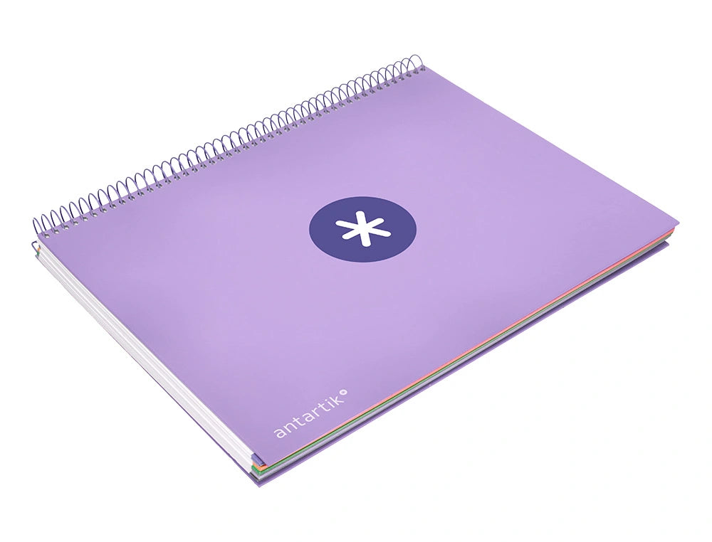 Cuaderno espiral A4 Antartik 5mm Lavanda libreriadavinci