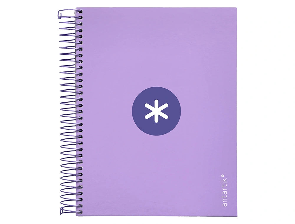 Cuaderno espiral A5 Antartik 5mm Lavanda libreriadavinci