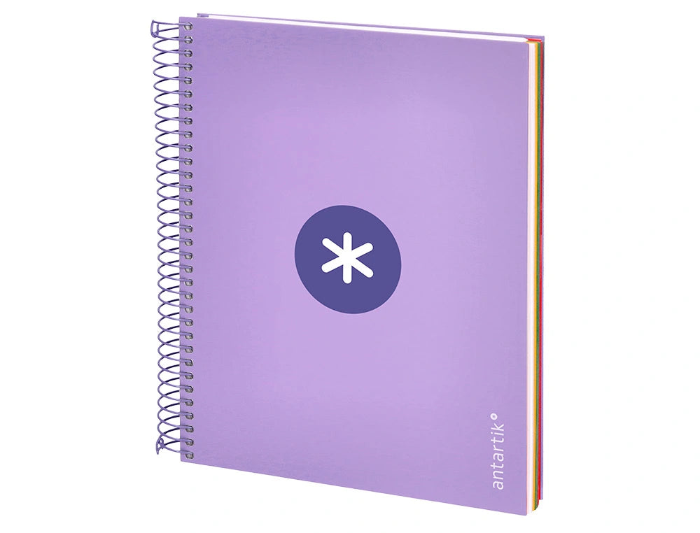 Cuaderno espiral A5 Antartik 5mm Lavanda libreriadavinci