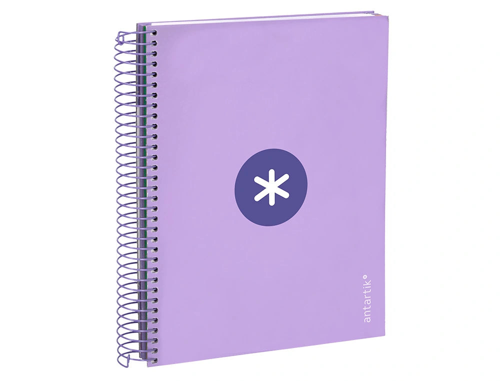 Cuaderno espiral A5 Antartik 5mm Lavanda libreriadavinci