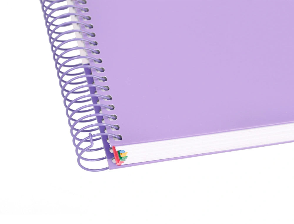 Cuaderno espiral A5 Antartik 5mm Lavanda libreriadavinci