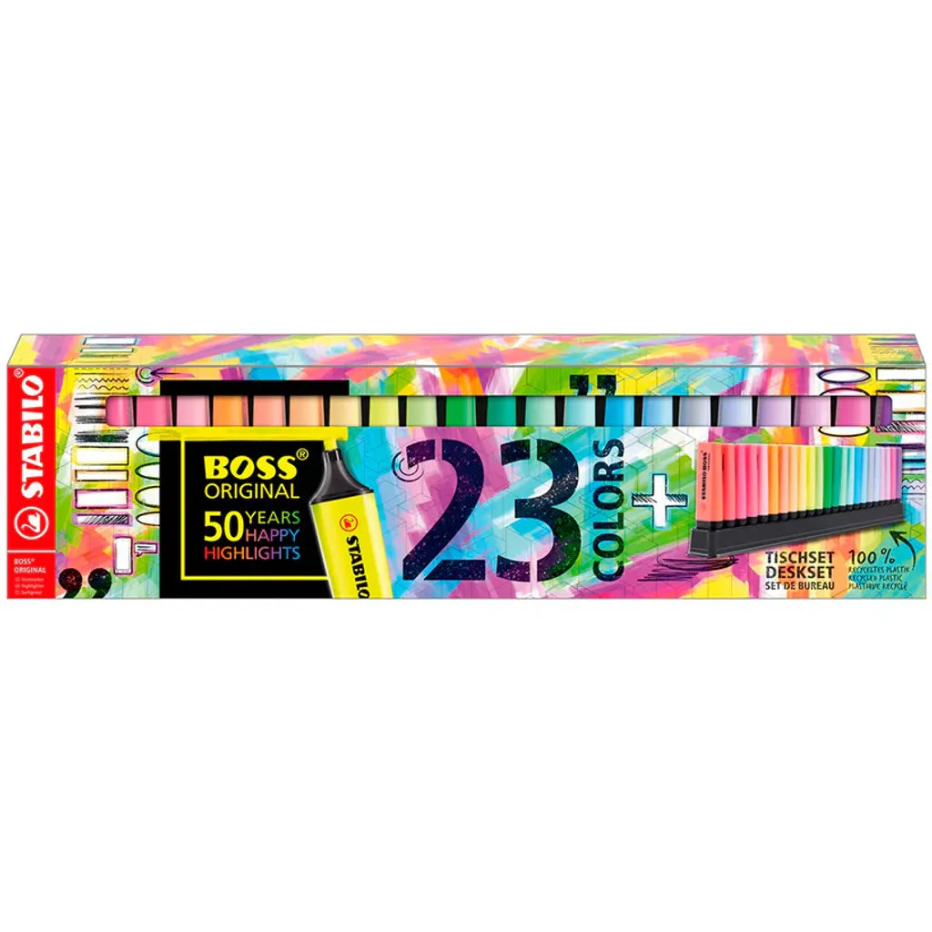 Pack 23 Stabilo Boss + deskset libreriadavinci