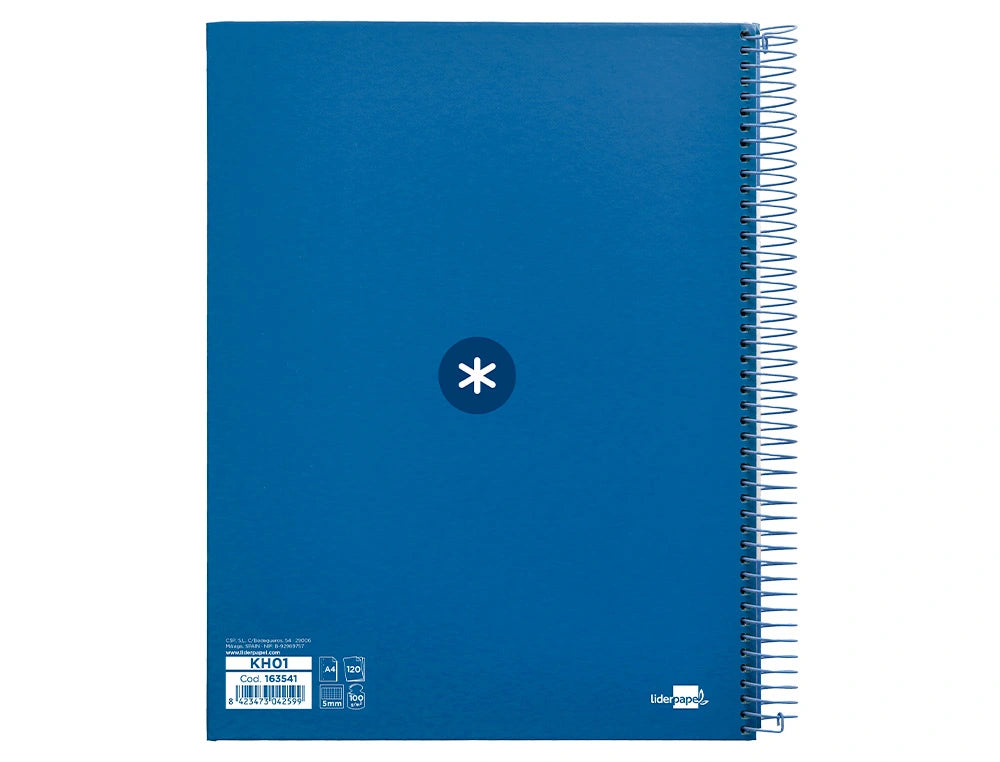 Cuaderno espiral A4 Antartik 5mm Azul Marino libreriadavinci