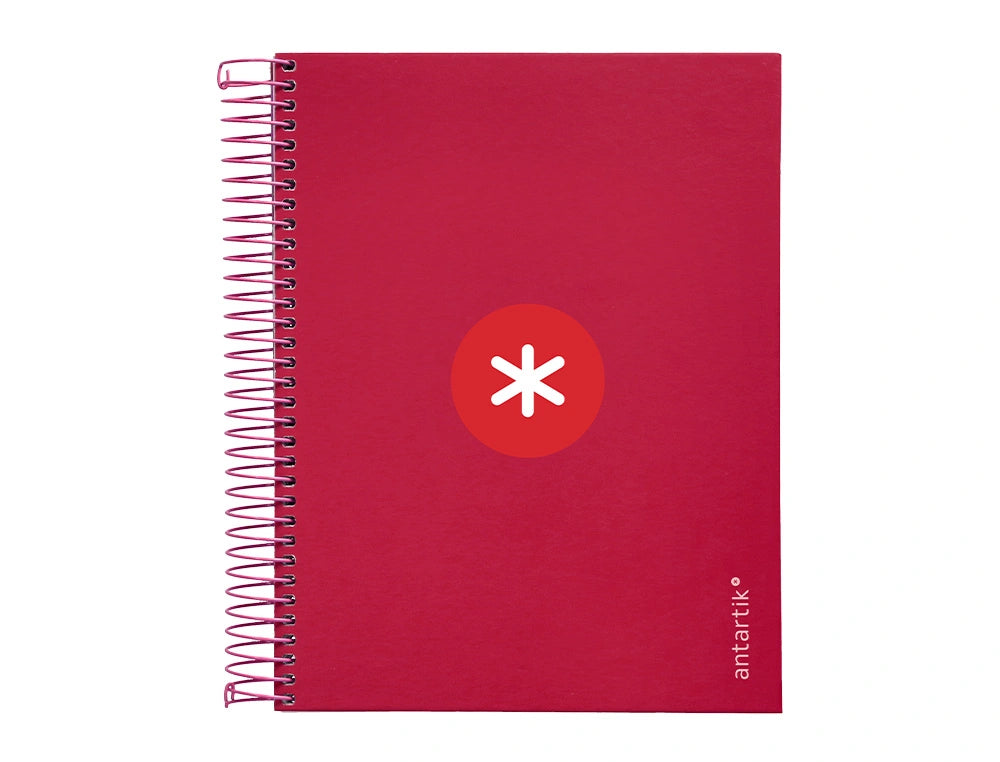 Cuaderno espiral A5 Antartik 5mm Frambuesa libreriadavinci