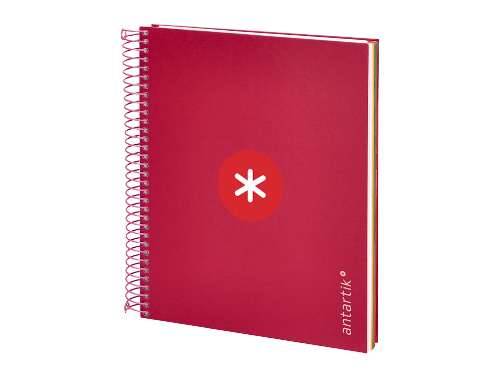 Cuaderno espiral A5 Antartik 5mm Frambuesa libreriadavinci