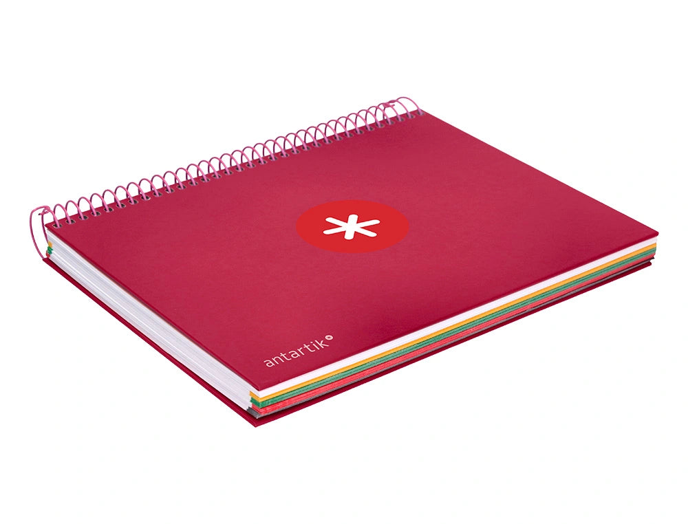 Cuaderno espiral A5 Antartik 5mm Frambuesa libreriadavinci