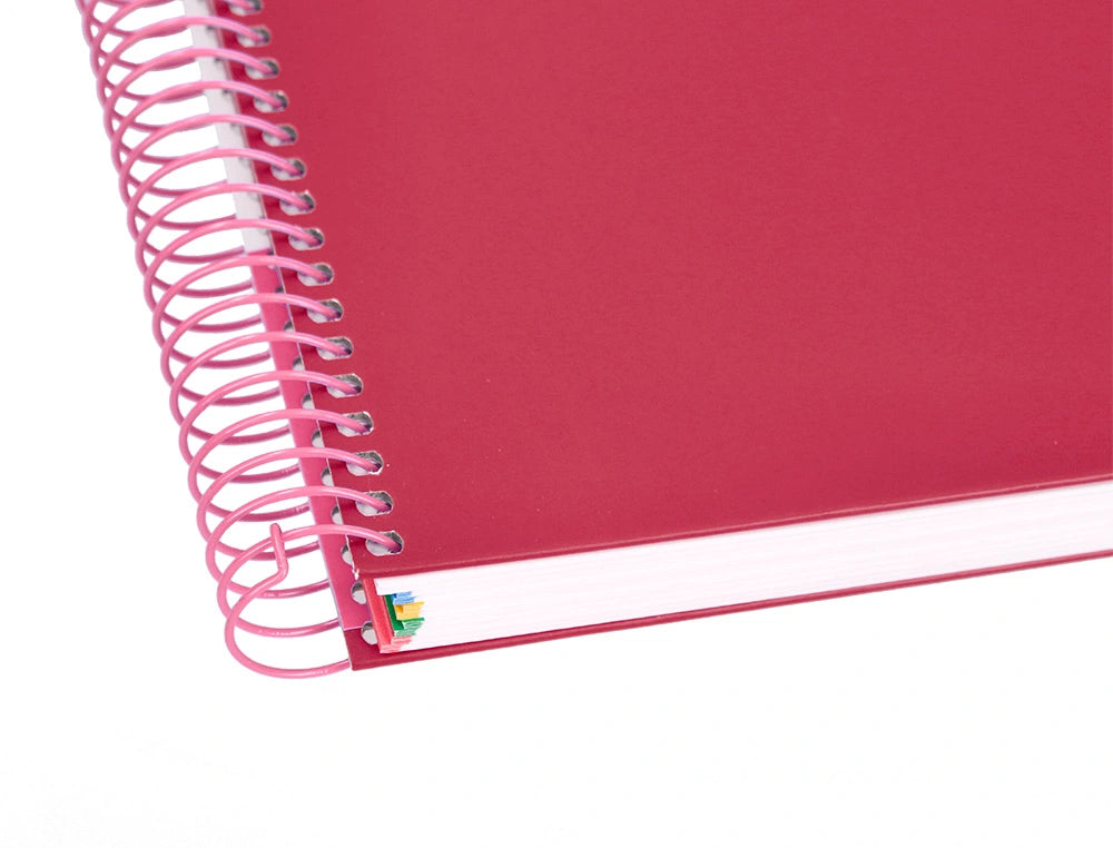 Cuaderno espiral A5 Antartik 5mm Frambuesa libreriadavinci