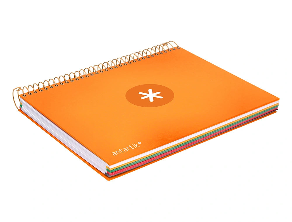 Cuaderno espiral A5 Antartik 5mm Mostaza libreriadavinci