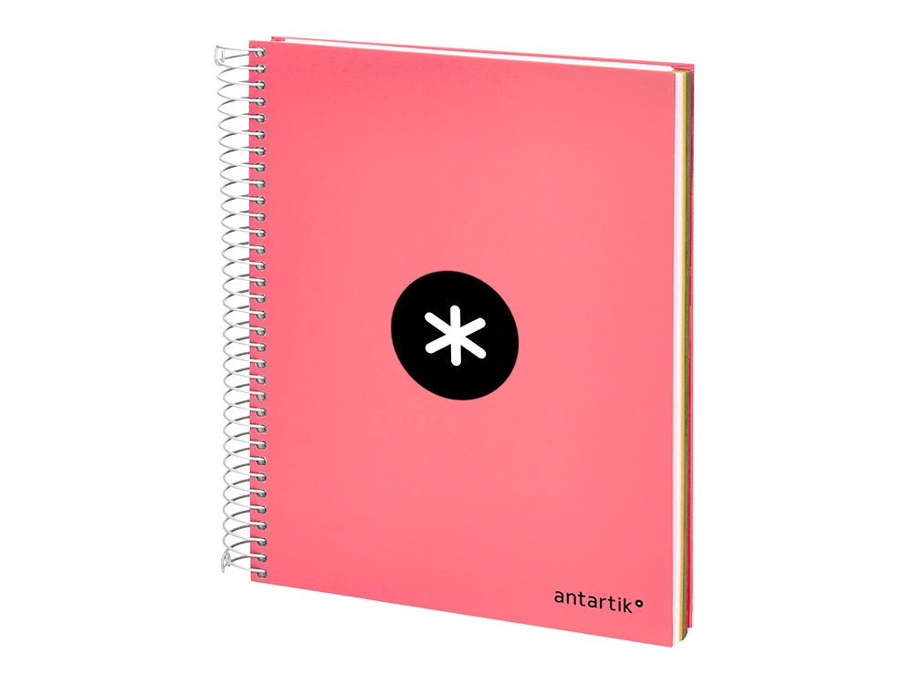 Cuaderno espiral A5 Antartik liso Coral libreriadavinci