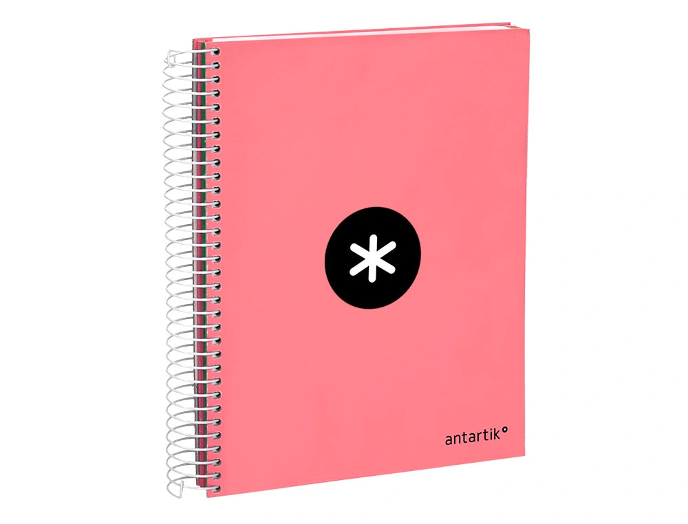 Cuaderno espiral A5 Antartik liso Coral libreriadavinci