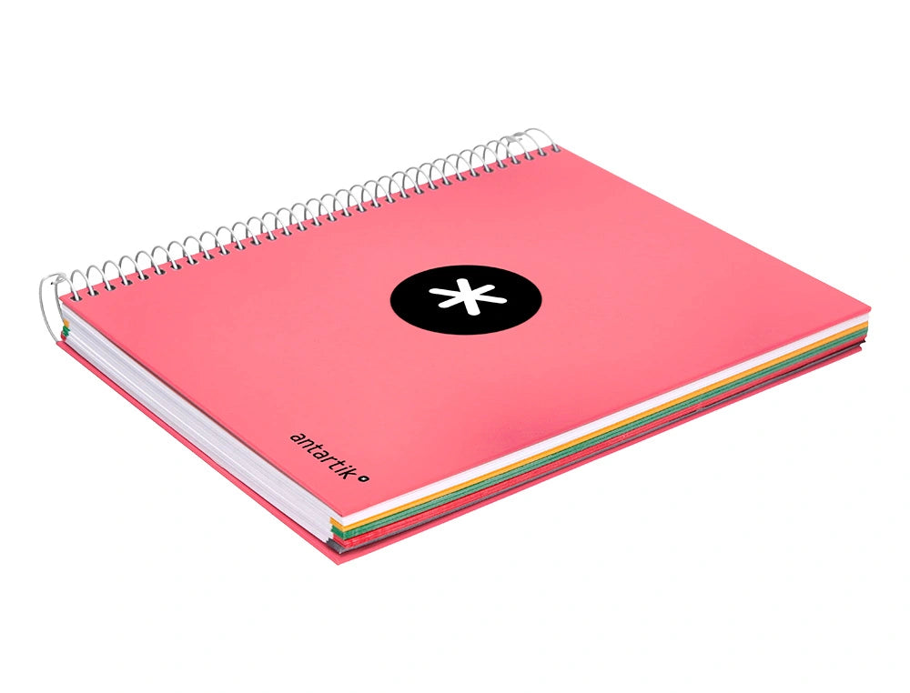 Cuaderno espiral A5 Antartik liso Coral libreriadavinci