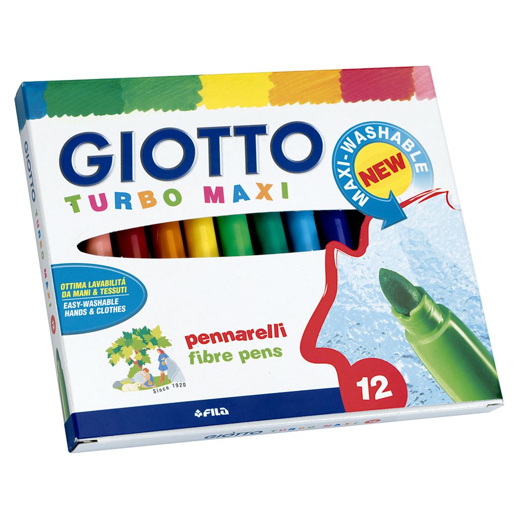 Caja 12 rotuladores Giotto Turbo Maxi libreriadavinci