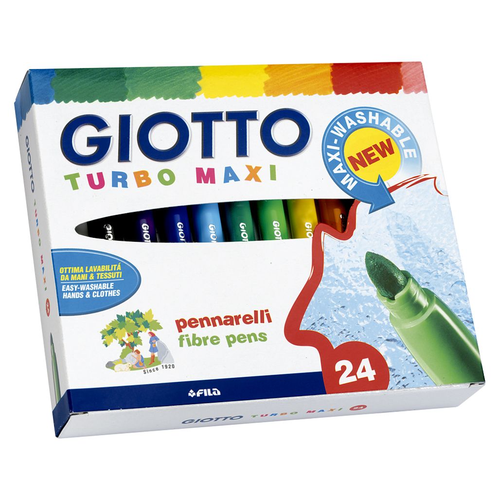 Caja 24 rotuladores Giotto Turbo Maxi libreriadavinci