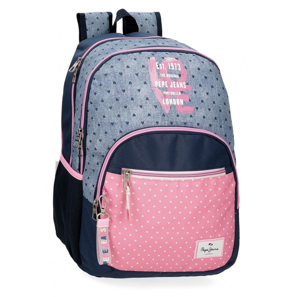 Mochila Pepe Jeans Noni Denim 2 compartimentos libreriadavinci