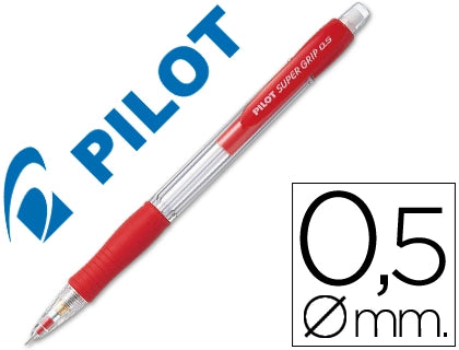 Portaminas pilot super grip 0,5 mm sujecion de caucho. libreriadavinci