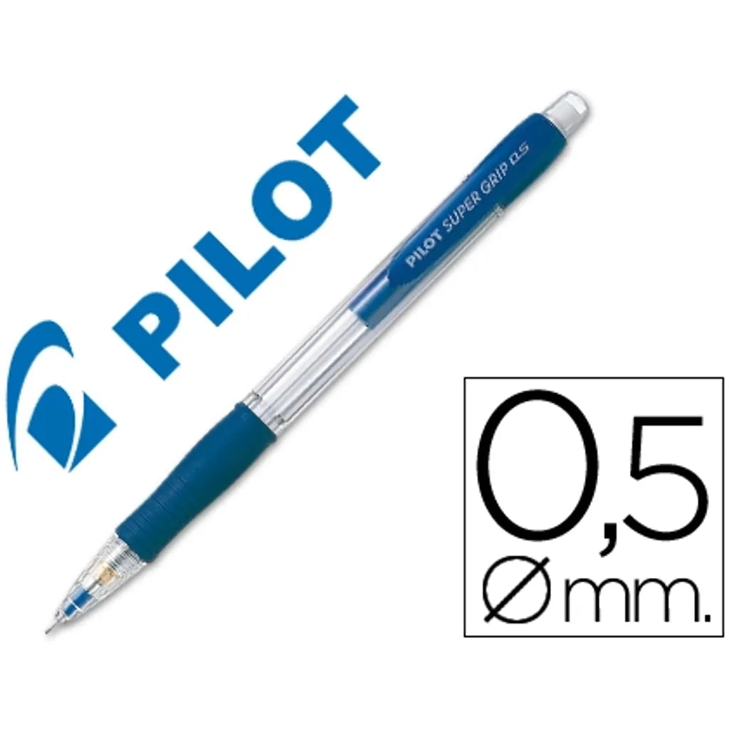 Portaminas pilot super grip 0,5 mm sujecion de caucho. libreriadavinci