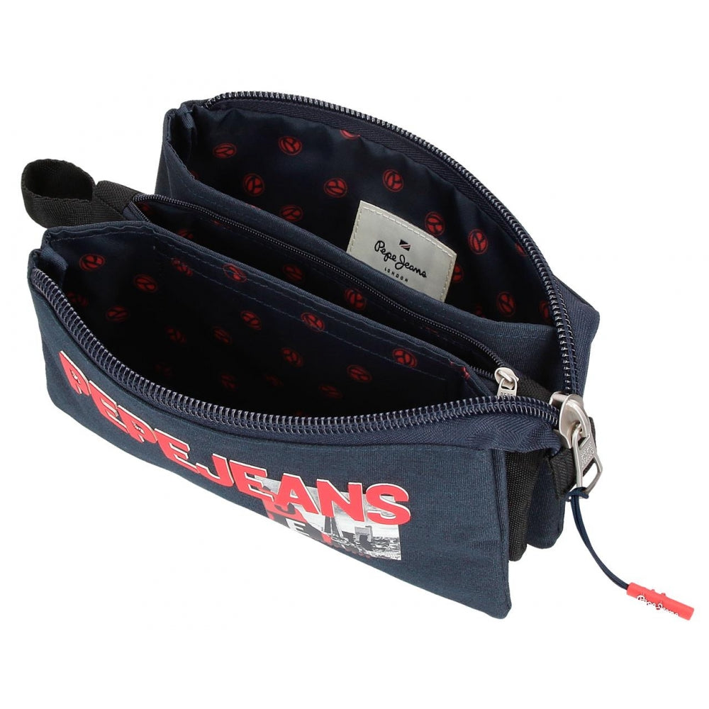 Estuche Pepe Jeans Dikran 3 compartimentos libreriadavinci