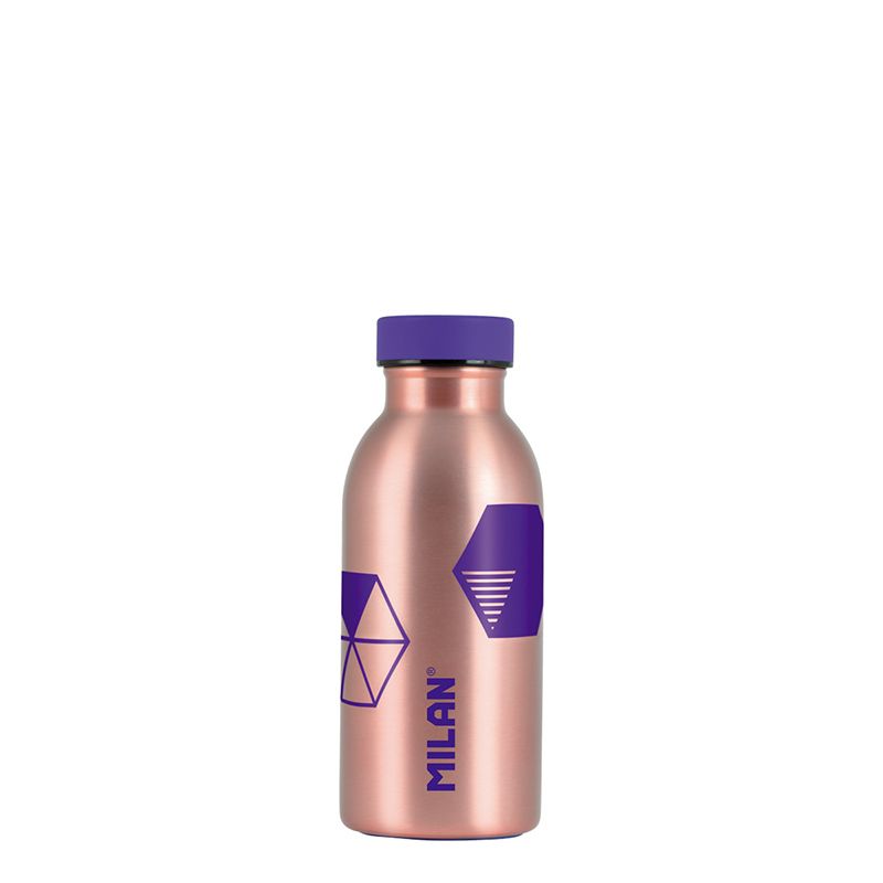 Botella de agua isotérmica de acero inoxidable 350ml serie Copper, lila libreriadavinci