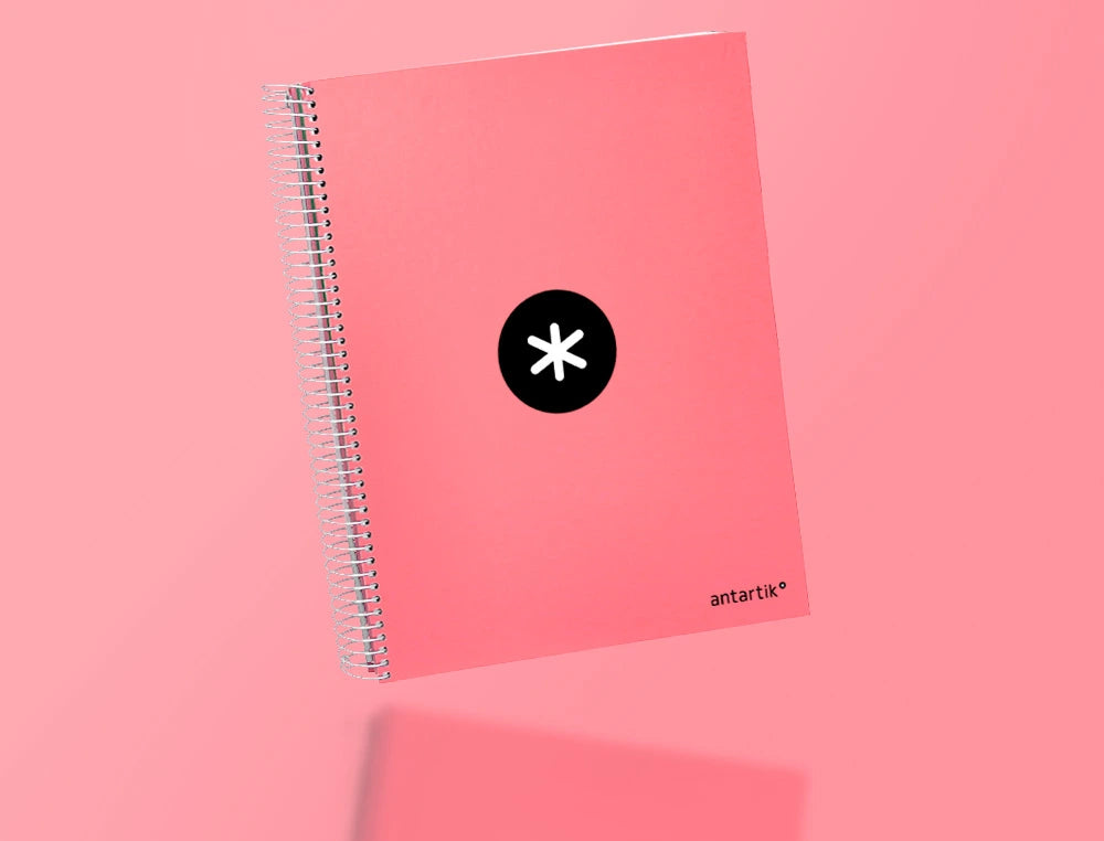 Cuaderno espiral A4 Antartik 5mm Coral libreriadavinci