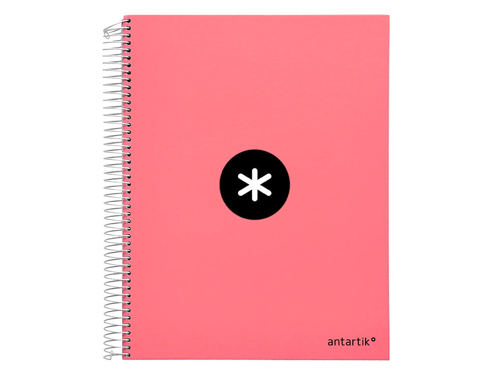 Cuaderno espiral A4 Antartik 5mm Coral libreriadavinci