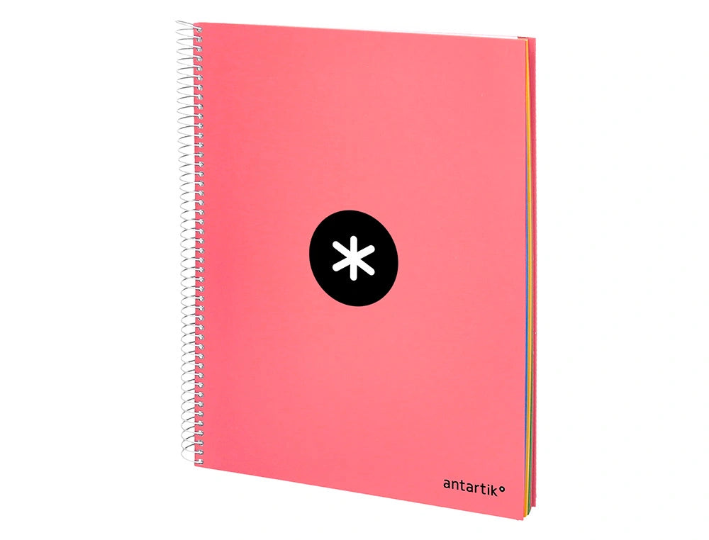 Cuaderno espiral A4 Antartik 5mm Coral libreriadavinci