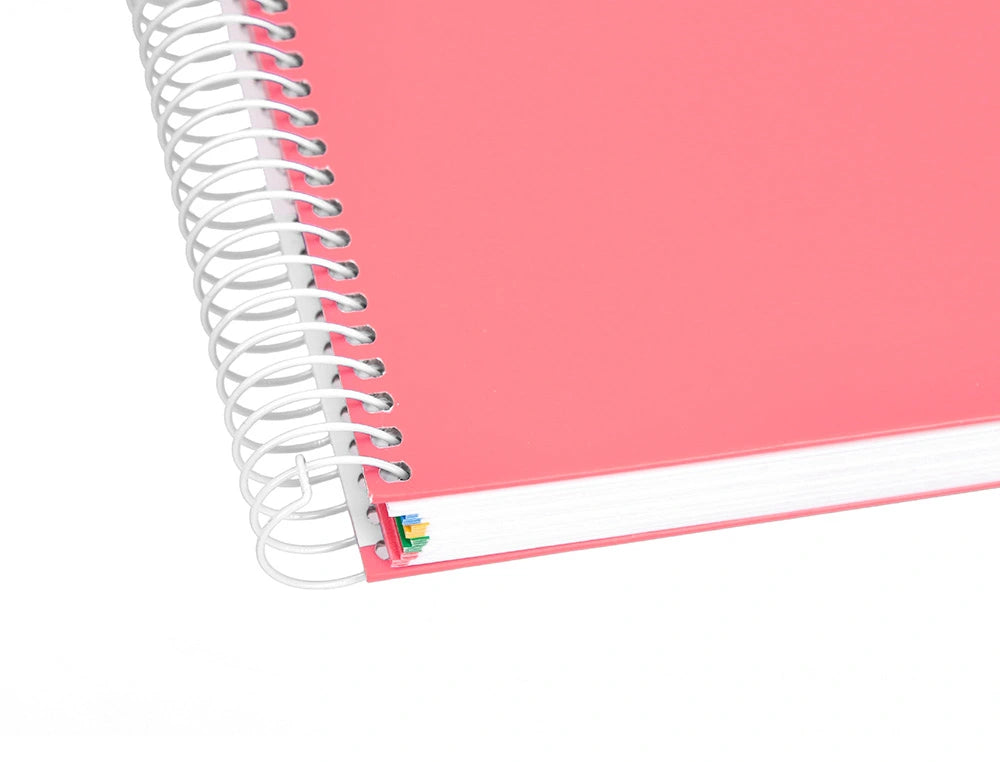 Cuaderno espiral A4 Antartik 5mm Coral libreriadavinci