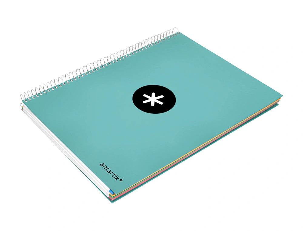 Cuaderno espiral A4 Antartik 5mm Menta libreriadavinci