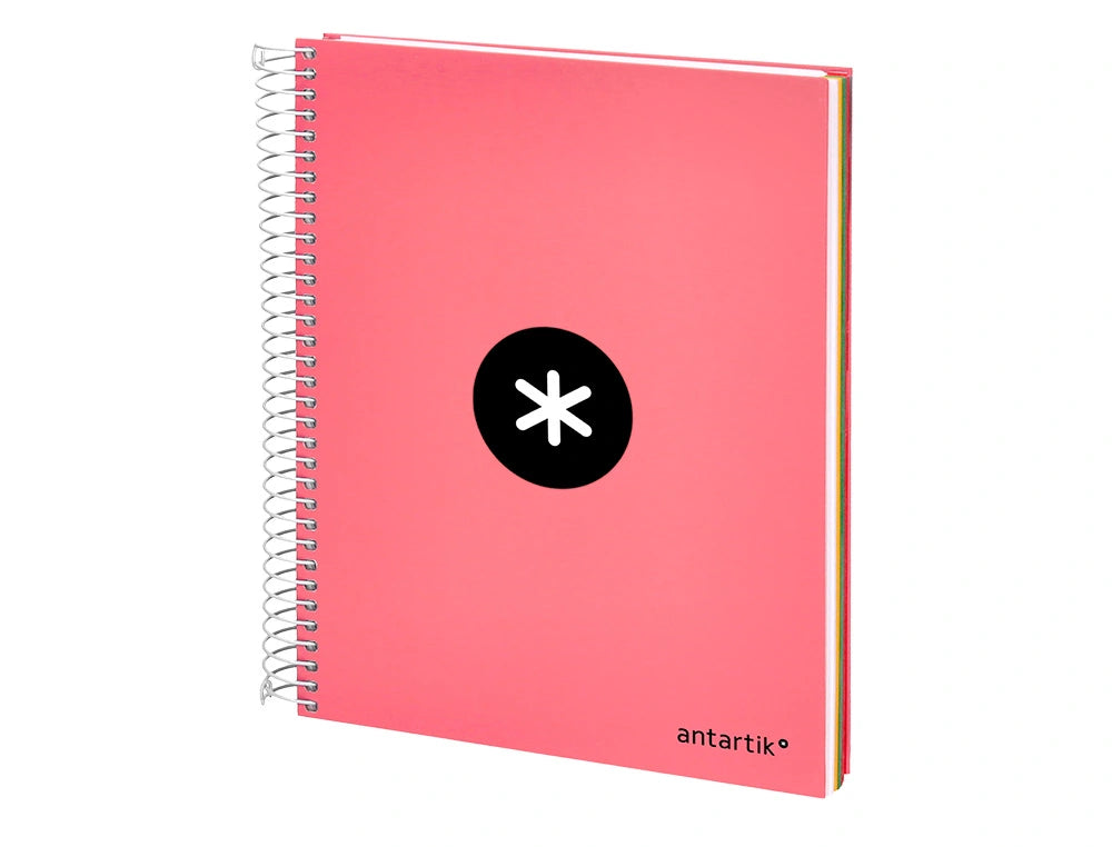 Cuaderno espiral A5 Antartik 5mm Coral libreriadavinci