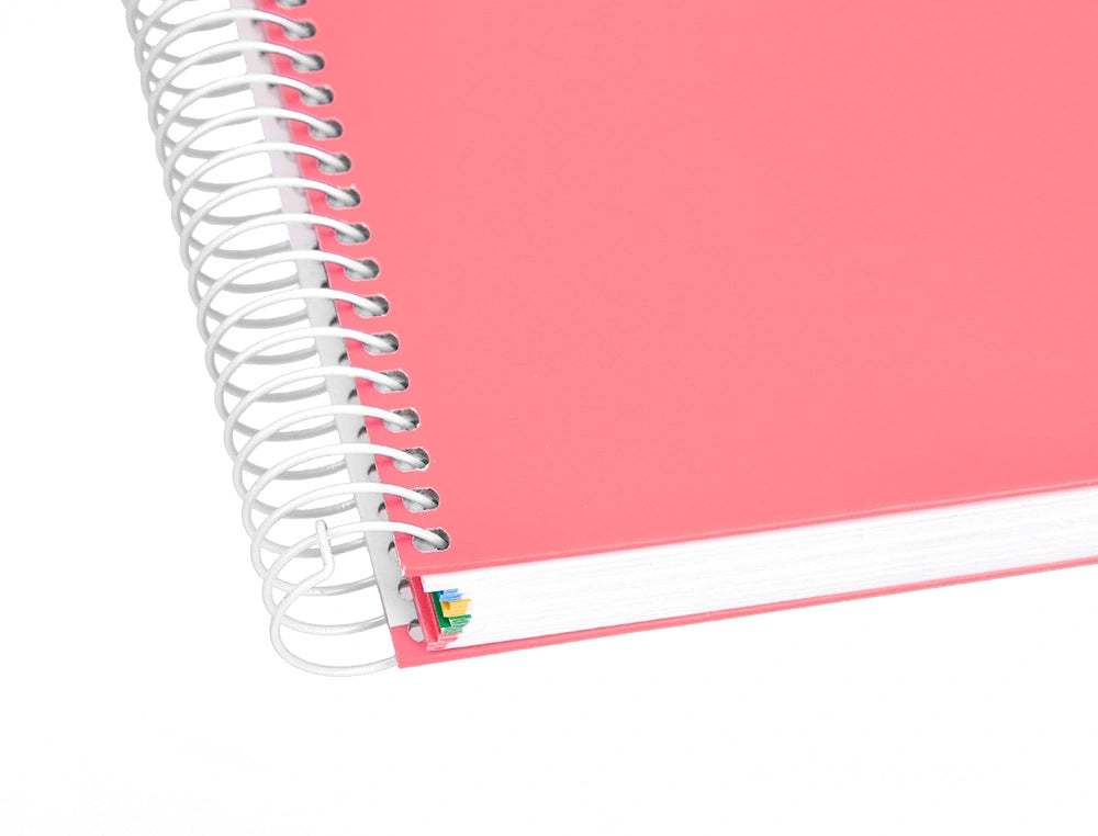 Cuaderno espiral A5 Antartik 5mm Coral libreriadavinci