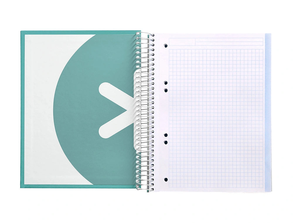 Cuaderno espiral A5 Antartik 5mm Menta libreriadavinci