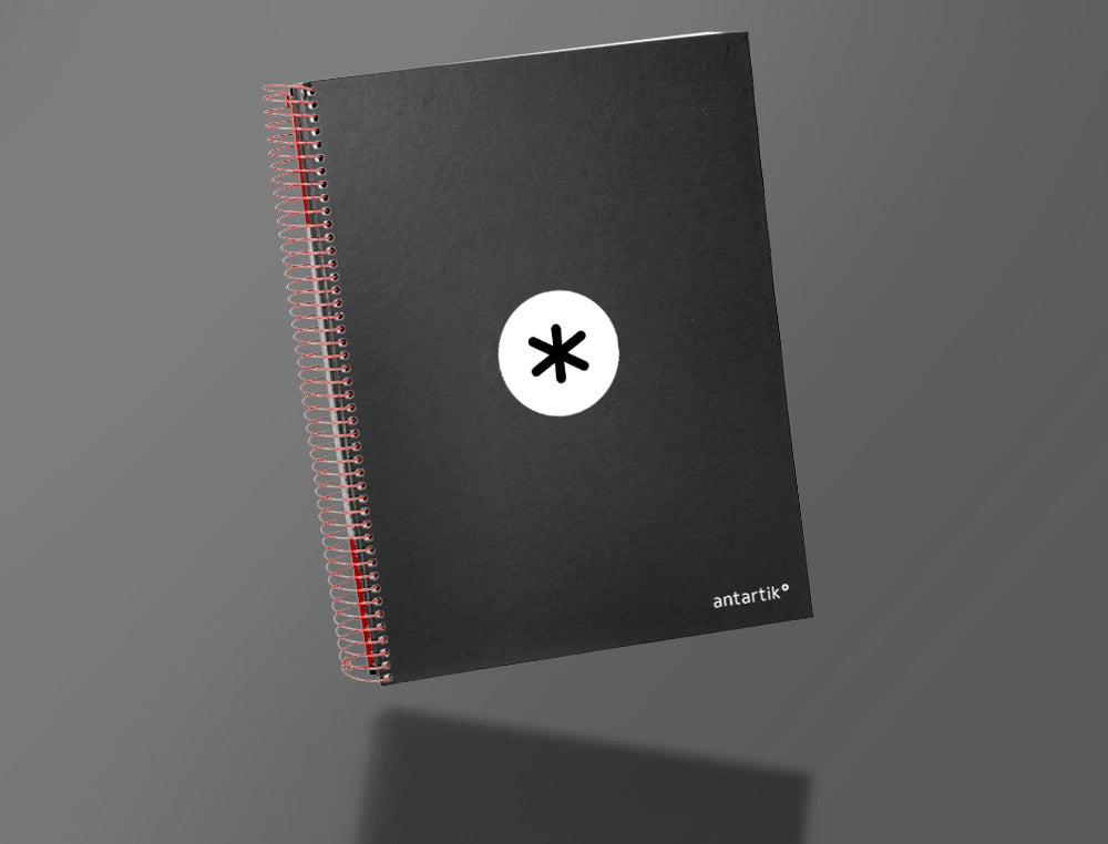 Cuaderno espiral A4 Antartik 5mm Negro libreriadavinci