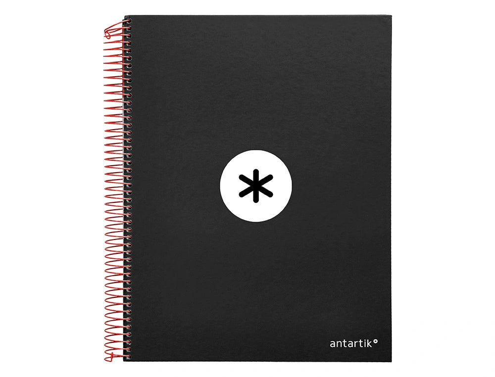 Cuaderno espiral A4 Antartik 5mm Negro libreriadavinci