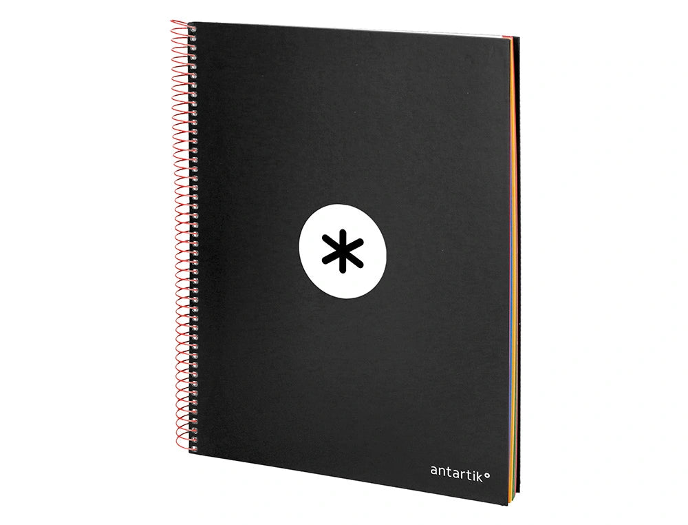 Cuaderno espiral A4 Antartik 5mm Negro libreriadavinci