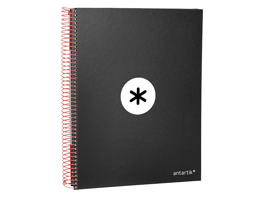 Cuaderno espiral A4 Antartik 5mm Negro libreriadavinci