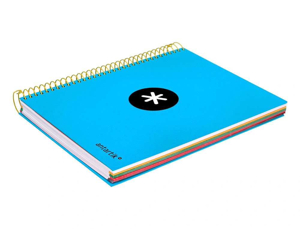 Cuaderno espiral A5 Antartik 5mm Azul libreriadavinci