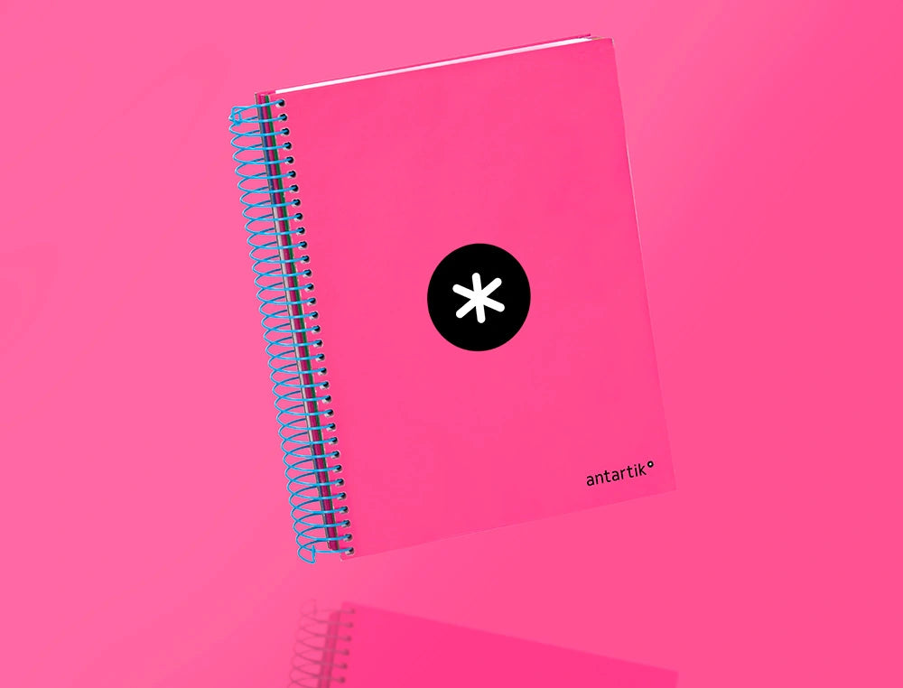 Cuaderno espiral A5 Antartik 5mm Fucsia libreriadavinci