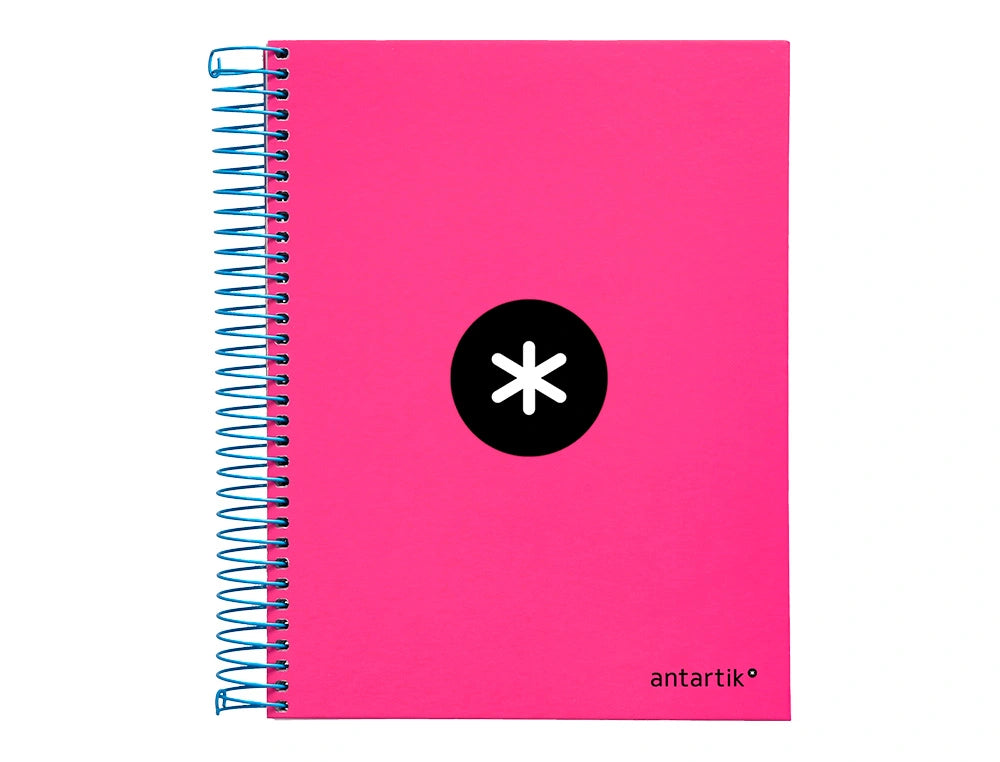 Cuaderno espiral A5 Antartik 5mm Fucsia libreriadavinci