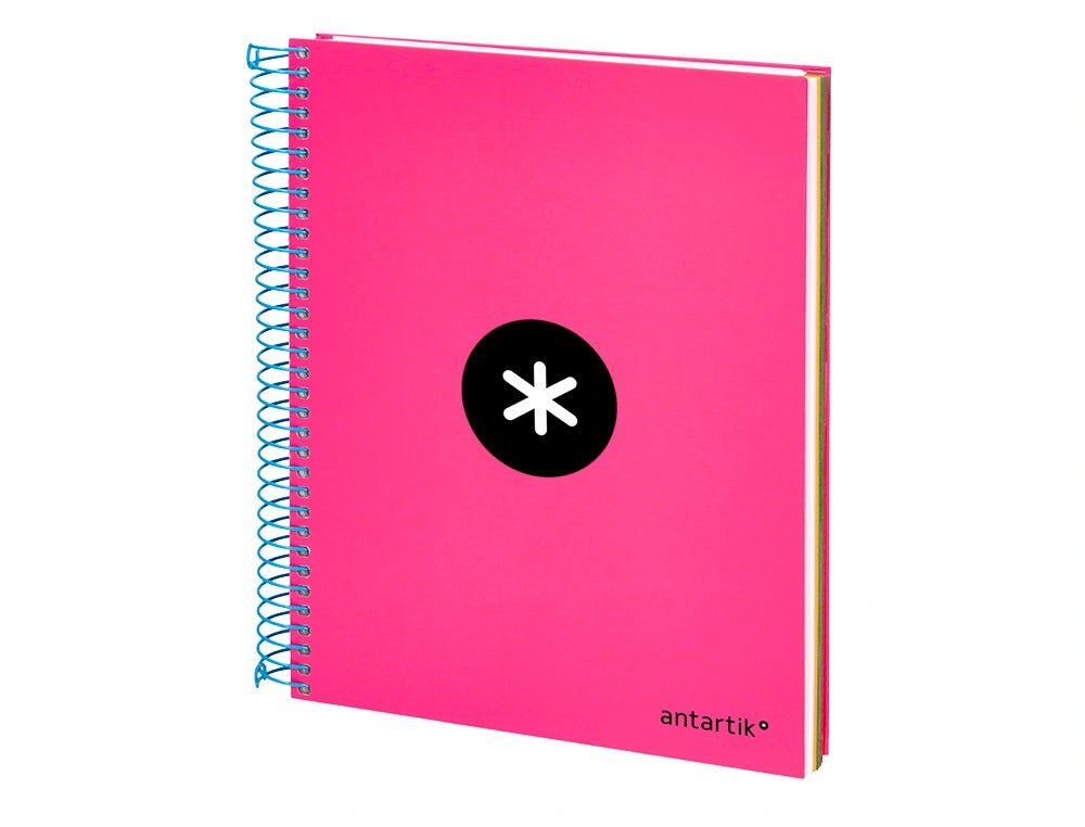 Cuaderno espiral A5 Antartik 5mm Fucsia libreriadavinci