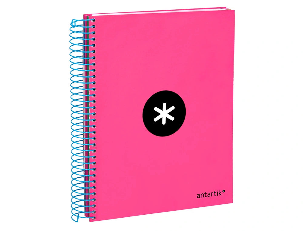 Cuaderno espiral A5 Antartik 5mm Fucsia libreriadavinci