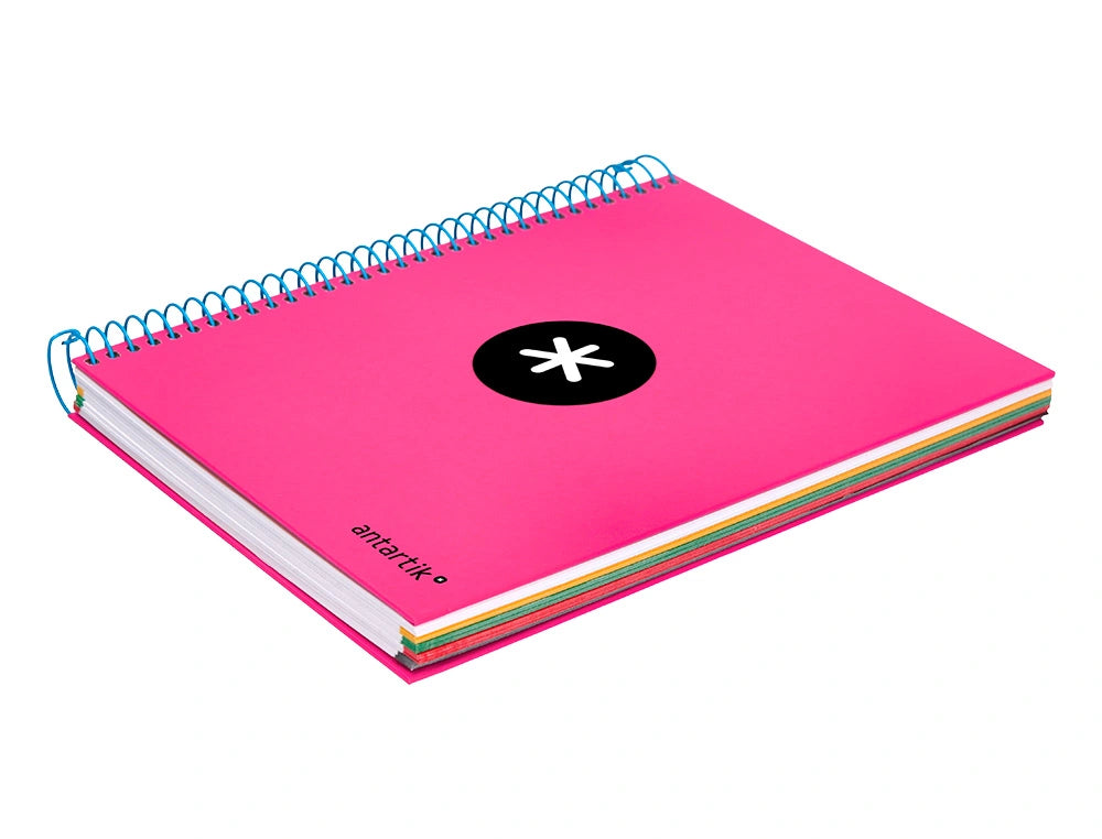 Cuaderno espiral A5 Antartik 5mm Fucsia libreriadavinci