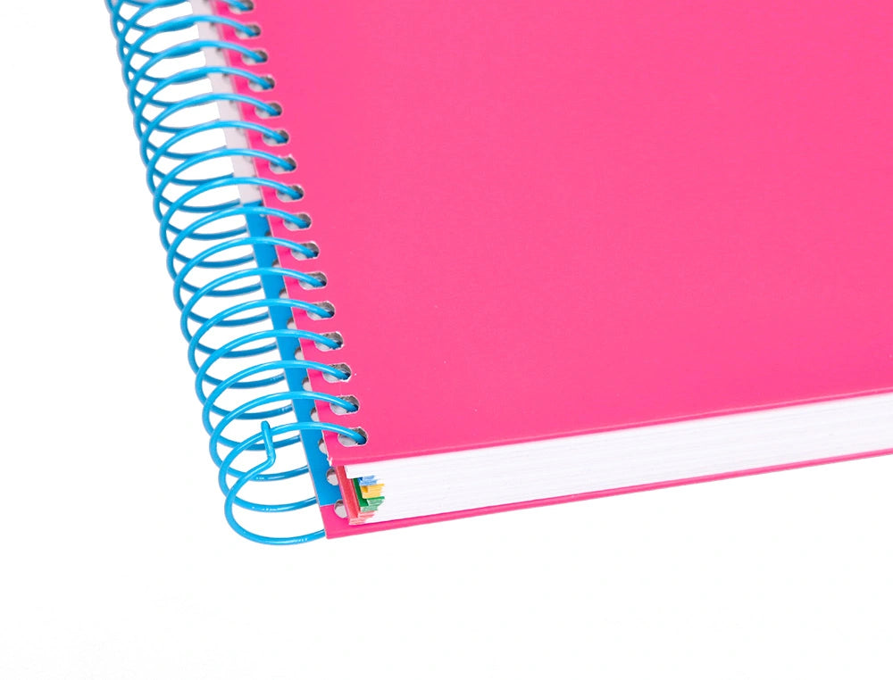 Cuaderno espiral A5 Antartik 5mm Fucsia libreriadavinci