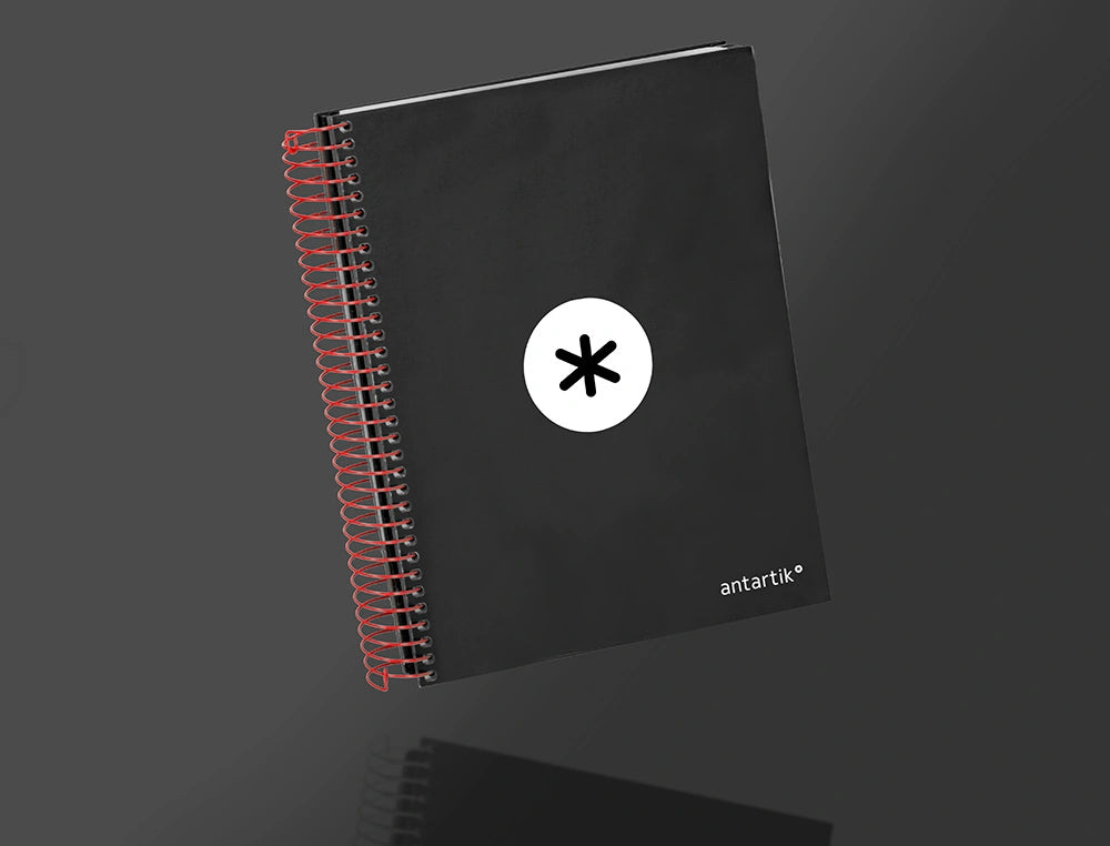 Cuaderno espiral A5 Antartik 5mm Negro libreriadavinci