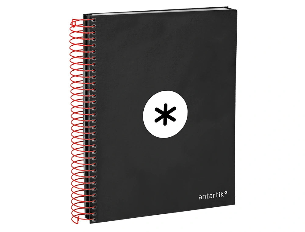 Cuaderno espiral A5 Antartik 5mm Negro libreriadavinci