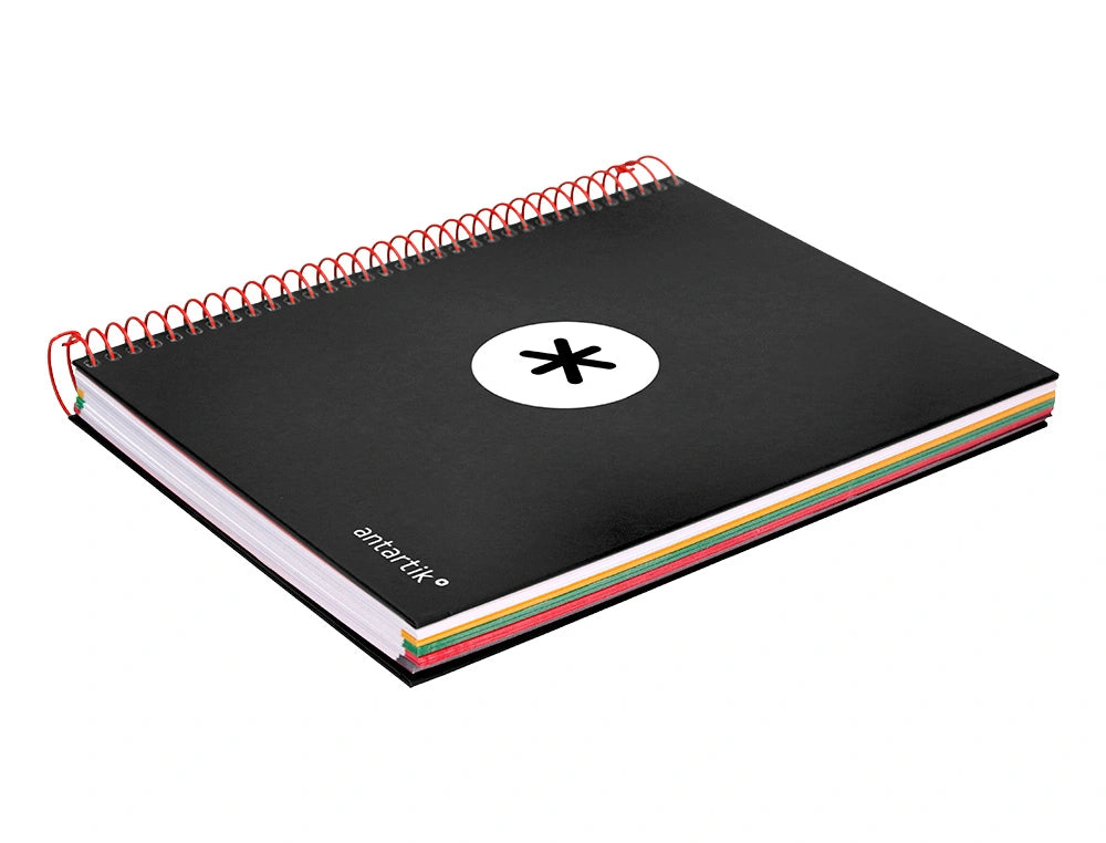 Cuaderno espiral A5 Antartik 5mm Negro libreriadavinci