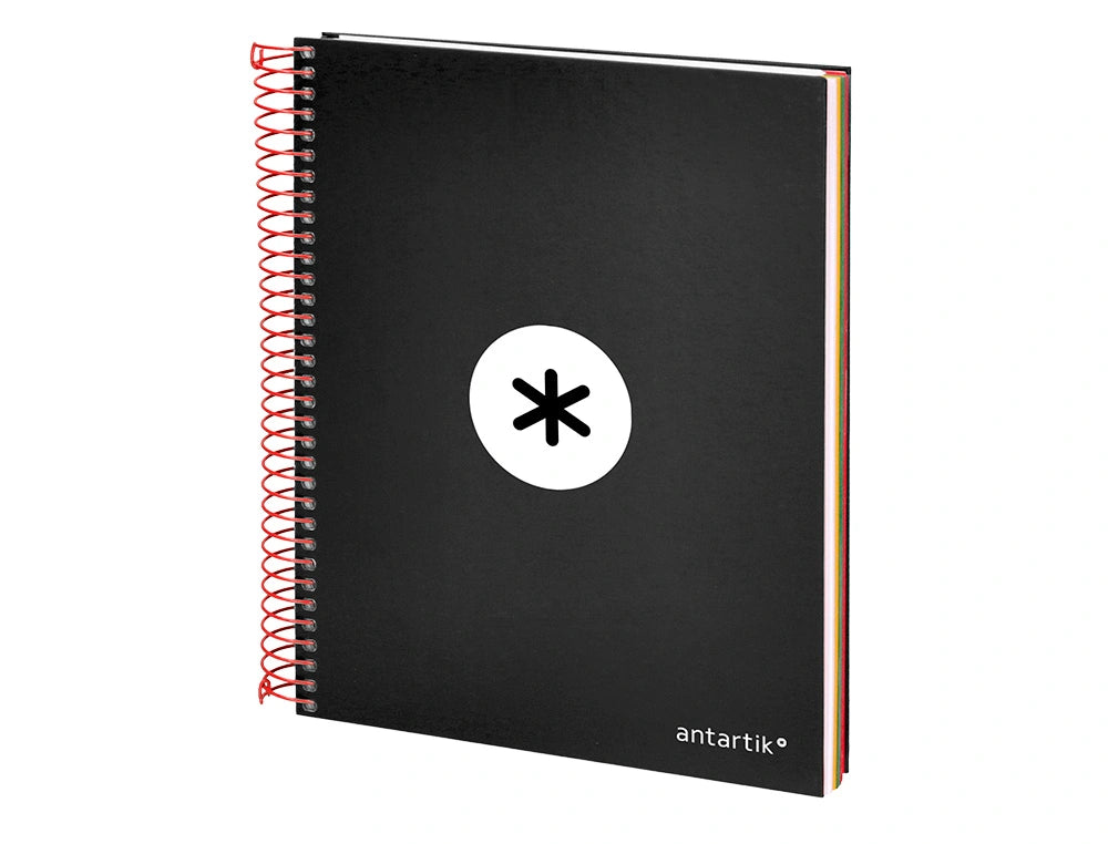 Cuaderno espiral A5 Antartik liso Negro libreriadavinci